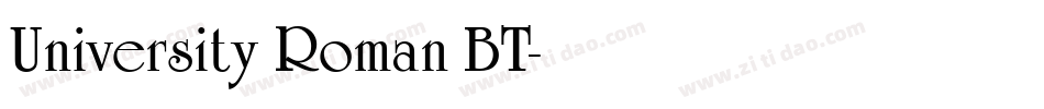 University Roman BT字体转换